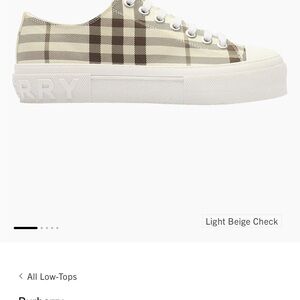 Burberry Light Beige Check Sneakers